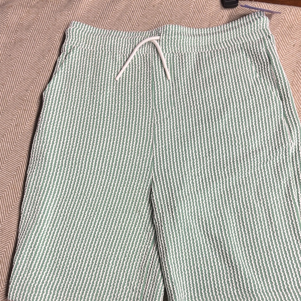 Magaschoni Mint and White Striped Garment